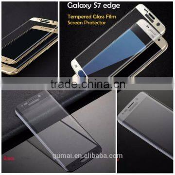 factory wholesale 3D full curved size tempered glass screen protector for samsung S7 edge