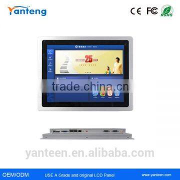 IP65 front panel 12.1inch embedded panel pc with 7x24hours working