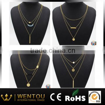 Multi-Chain Gold Layered Chain Necklace