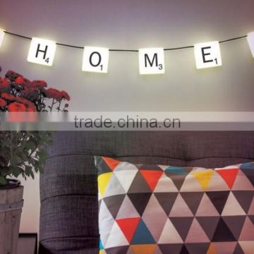 Official Retro String Scrabble Letters Hanging Lights with compound lighting and charging colour for Fairy Lamp Boxed Gift etc