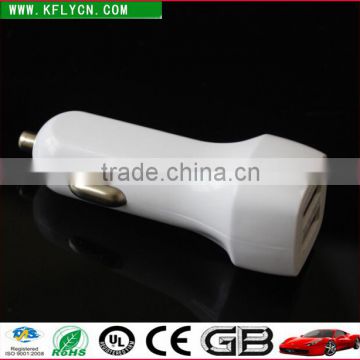 Slim Shaped Dual Usb Car Charger with stable performace