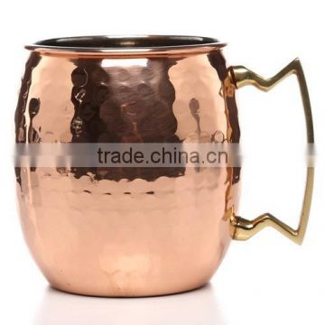 Copper Hammered Mug with Nickel Lining