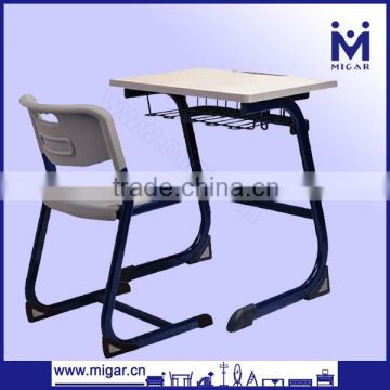 High quality Melamine comfortable standard middle school single desk and chair set MG-0235
