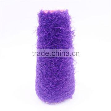 6NM 100% polyester yarn , hand knitting yarn feather yarn hand knitting yarn