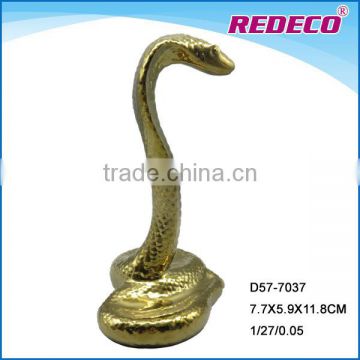 Electroplated Artificial Ceramic snake For Home Decoration