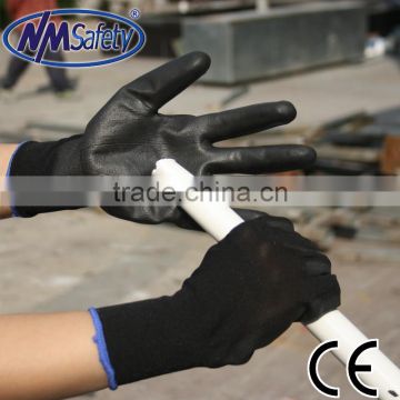 NMSAFETY 18 gauge gloves/smart finger touch gloves/palm fit pu glove