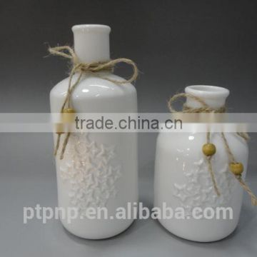 Best-selling Ceramic White pottery vases for home decoration