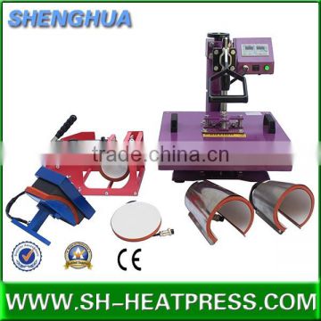 Heat transfer printing shirts, caps, cups sublimation 4 in 1, 9 in 1
