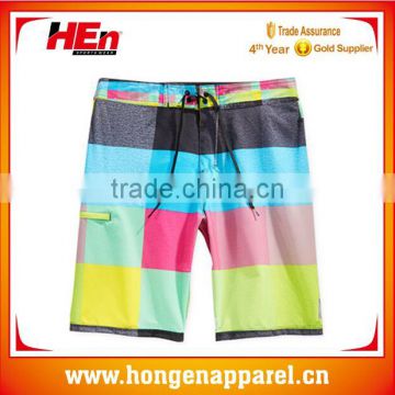 Hongen apparel OEM swimwear factory from China, colourful beach shorts