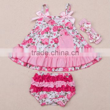 Baby Girl Infant 3pcs Clothing Sets Suit Princess Romper Dress/Jumpersuit baby Party Birthday Costumes