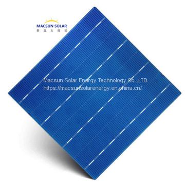 Polycrystalline solar cell 156x156 Mini Photovoltaic Cell 4.23w to 4.67w Poly Crystalline Solar Cells for sale