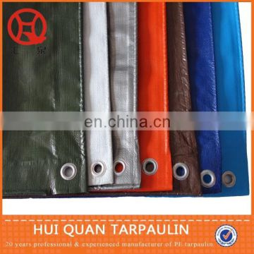 50gsm 2 meter x 50 meter per roll mesh 8x8, outer blue color and inner silver color pe tarpaulin