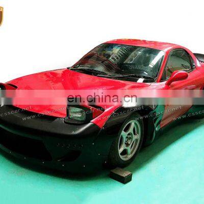 High quality rocket bunny body kit in FRP For Mazda RX7
