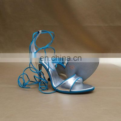 4cm high heel sandals for women elegant design leather laces shoes other colors and design are available