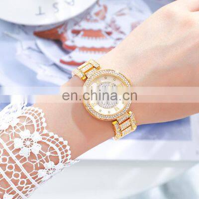 Skmei 1739 Luxury Diamond Women Saat Erkek Stainless Steel Quartz Ladies Wrist Watches
