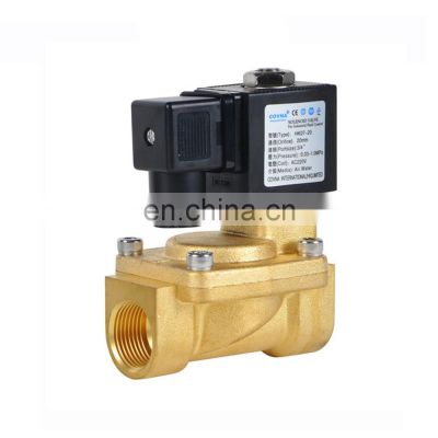 220V 1/2 inch Brass Diaphragm Pilot Operated Water Air Solenoid Valve
