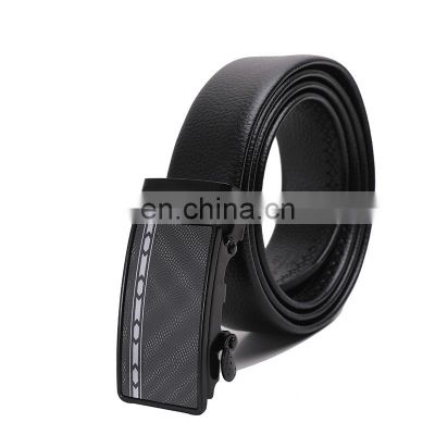 Genuine leather belt for men automatic buckle ratchet wholesale customized flexible hot sale OEM ODM