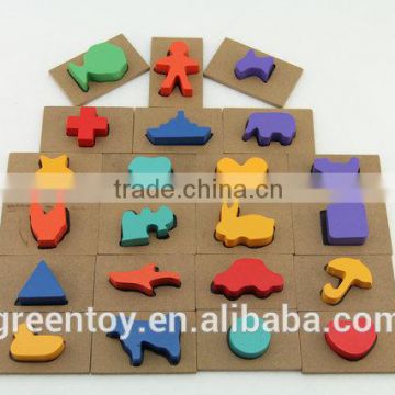 proschool education puzzle block wooden toys