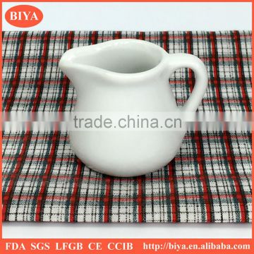 popular porcelain mini milk jar factory directly made in China,milk pot, juice jar and coffee jar,spice jar