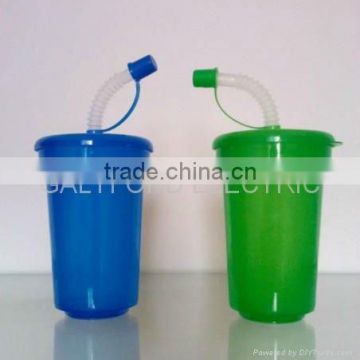 plastic straw drinking cup - 10oz