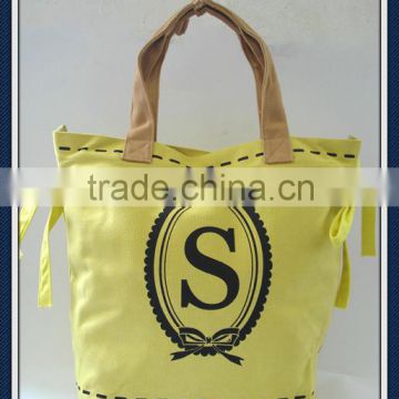 High quality canvas shopping bag tote bag with lace