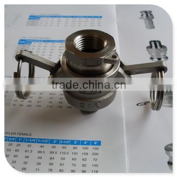 316 Stainless Steel Camlock Quick Coupling 1/2"