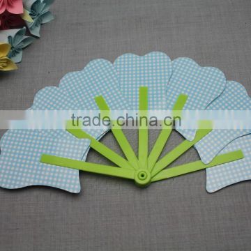 promotional colorful plastic pp fan hand held folding fan foldable hand fan for advertisement