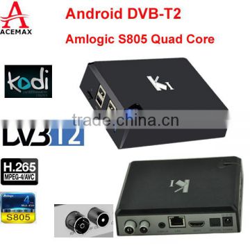 Acemax KI DVB S2 free to air set top box amlogic S805 quad core internet tv set top box support CCCAM, NEWCAMD, BISS