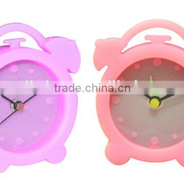 Children toy mini silicon alarm clock S1101 meet CE and Rohs best for Chrismas gift