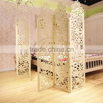 Decorative wood plastic folding room divider screens