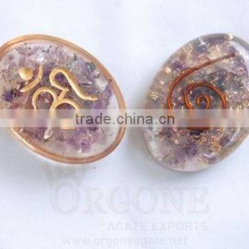 Orgone Sanskrit Crown Chakra Oval | Orgonite-Orgone Energy Crown Chakra Oval Healing | Orgone Agate Export