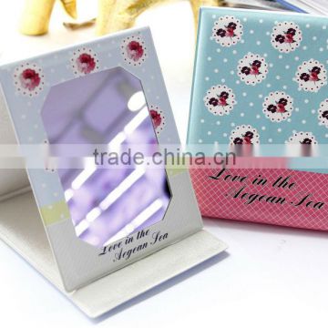 Hot sale lovely pu leather promotional gift mirror for wholesale,MA312