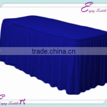 YHK#06 pleats table skirt - polyester banquet wedding wholesale chair cover sash table cloth skirt linen