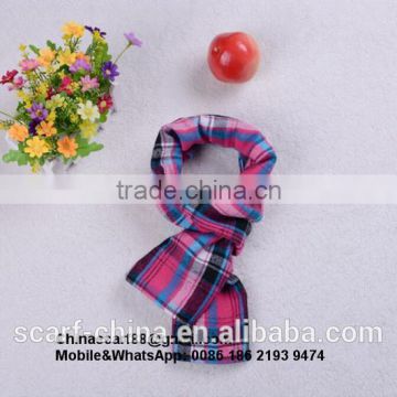 Wholesale kids cotton plaid scarf