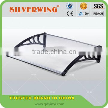 Plastic awning material polycarbonate single door awning canopy