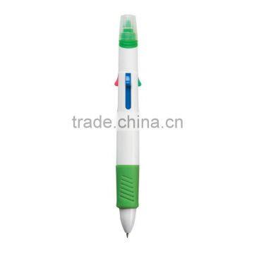 Quatro Pen With Highlighter-Green