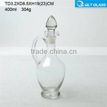 400mlolive oil glass bottle with handle cooking oil spice vinegar bottle with glass cap