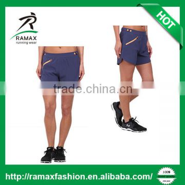 Ramax Custom Women Four-Way Stretch Zipper Running Shorts