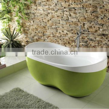 green bathtub,freestanding bathtub,artistic spa tub,colorful