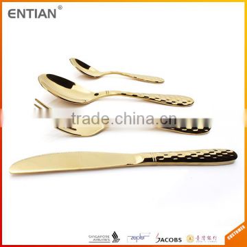 PVD Coating Stainless Steel 18/10 Gold Cutlery Set