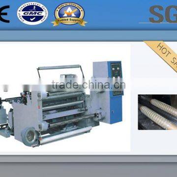 Roll slitting rewinding machine with big cutting diameter