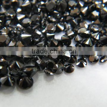 1.6-2mm Natural Loose Round Cut Fancy Black Diamond