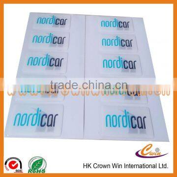 custom make rectangle epoxy resin stickers in China