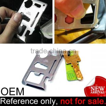 Portable stainless outdoor camping mini knife multi survival tool card