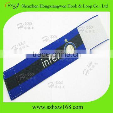 Custom adjustable hook and loop closure customized soccer captain armband