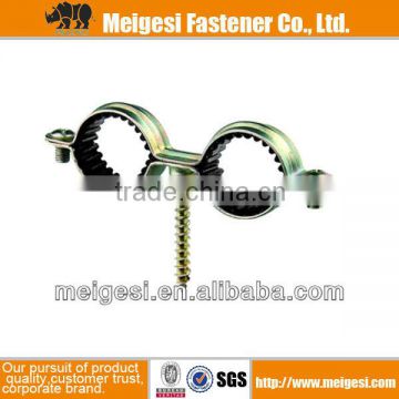 Manufacture M7 Color-Zinc single/double pipe clamp with inner rubber