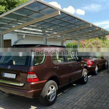 All weather glass polycarbonate covering carport aluminum car canopy