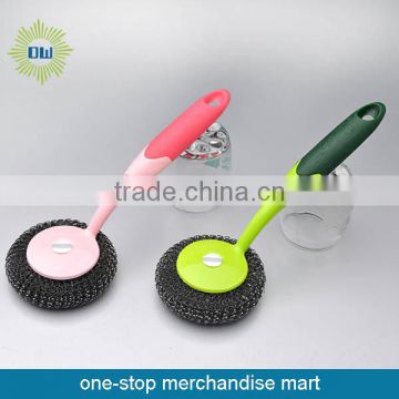 Plastic handle pot brush