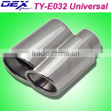 high quality autotive part stainless steel 304 universal double exhaust tip