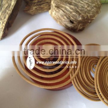 Agarwood incense coils - Natural color brown of agarwood - Agarwood's ethereal aroma brings calm to the mind and spirit